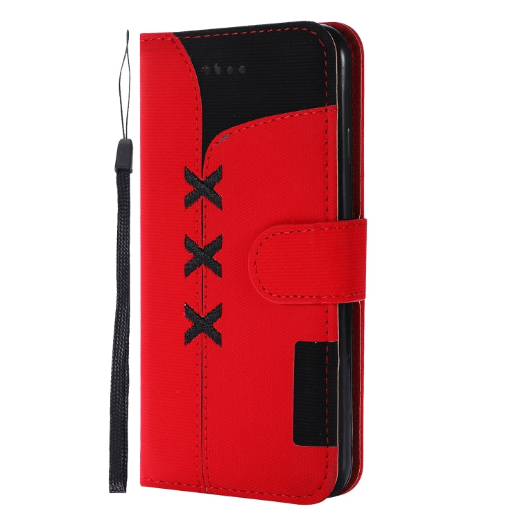 Fabric Stitching Embroidery Horizontal Flip Leather Case With Holder & Card Slots & Wallet for iPhone 6
