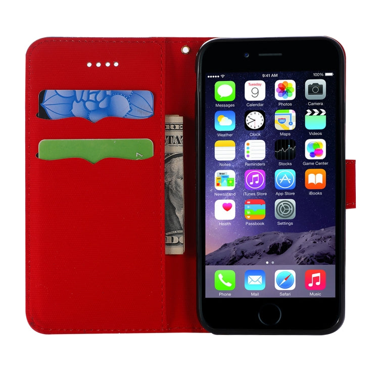 Fabric Stitching Embroidery Horizontal Flip Leather Case With Holder & Card Slots & Wallet for iPhone 6