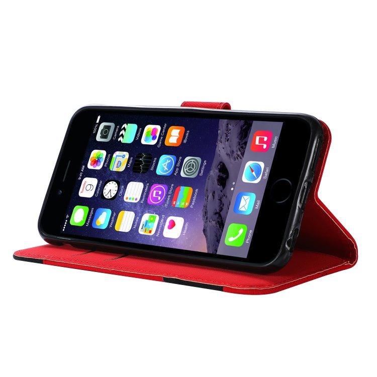 Fabric Stitching Embroidery Horizontal Flip Leather Case With Holder & Card Slots & Wallet for iPhone 6