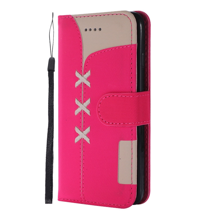 Fabric Stitching Embroidery Horizontal Flip Leather Case With Holder & Card Slots & Wallet for iPhone 6