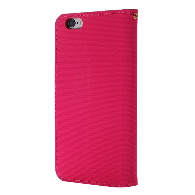 Fabric Stitching Embroidery Horizontal Flip Leather Case With Holder & Card Slots & Wallet for iPhone 6