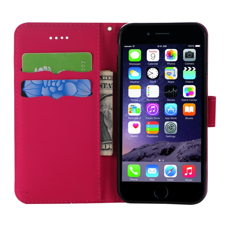 Fabric Stitching Embroidery Horizontal Flip Leather Case With Holder & Card Slots & Wallet for iPhone 6