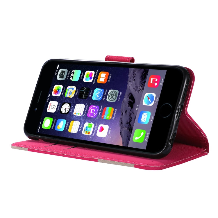 Fabric Stitching Embroidery Horizontal Flip Leather Case With Holder & Card Slots & Wallet for iPhone 6
