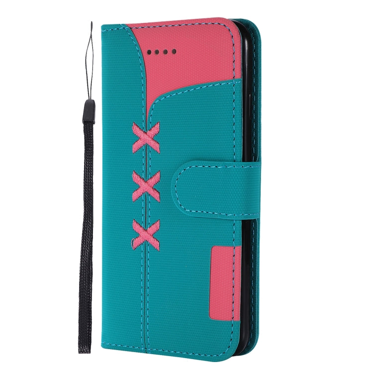 Fabric Stitching Embroidery Horizontal Flip Leather Case With Holder & Card Slots & Wallet for iPhone 6
