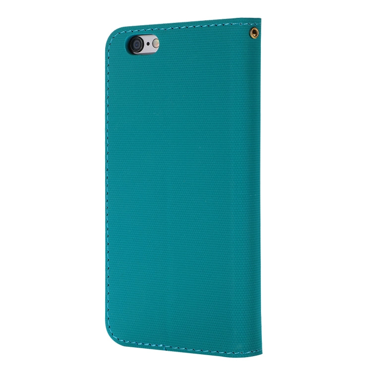 Fabric Stitching Embroidery Horizontal Flip Leather Case With Holder & Card Slots & Wallet for iPhone 6