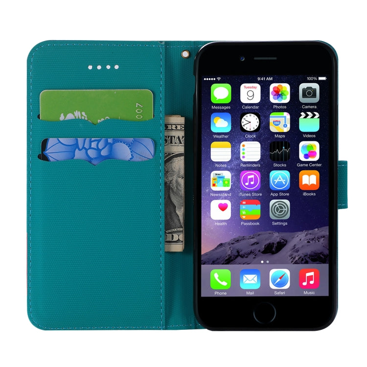 Fabric Stitching Embroidery Horizontal Flip Leather Case With Holder & Card Slots & Wallet for iPhone 6