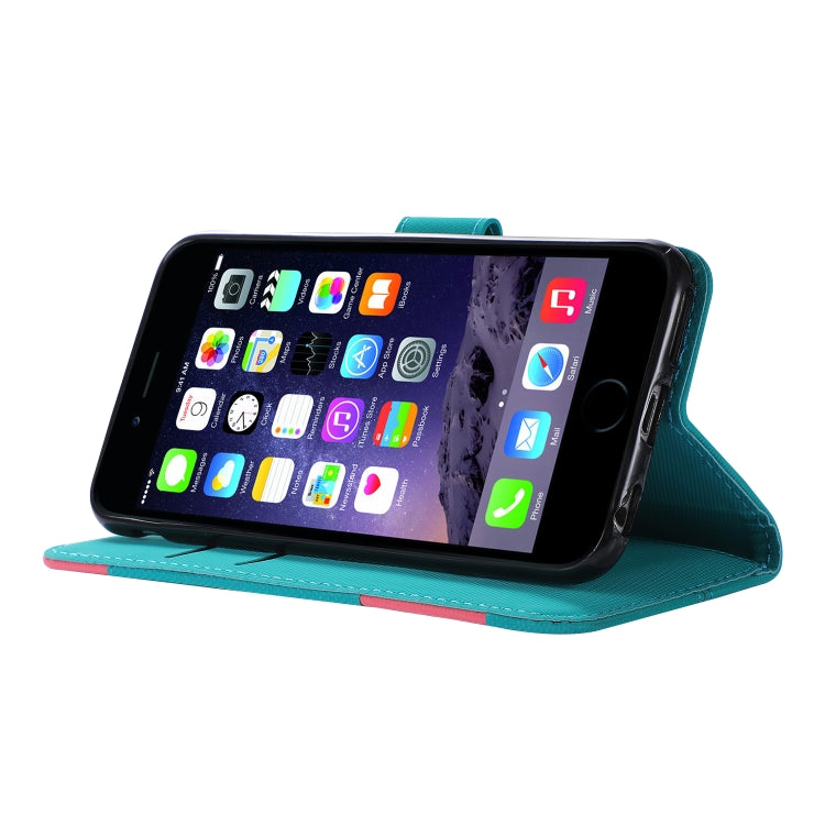 Fabric Stitching Embroidery Horizontal Flip Leather Case With Holder & Card Slots & Wallet for iPhone 6
