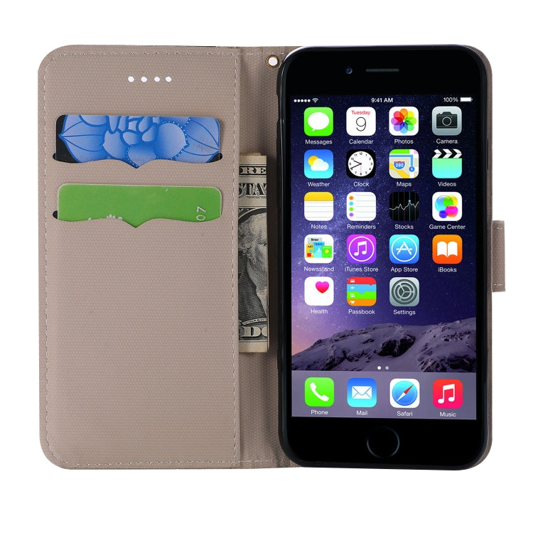 Fabric Stitching Embroidery Horizontal Flip Leather Case With Holder & Card Slots & Wallet for iPhone 6