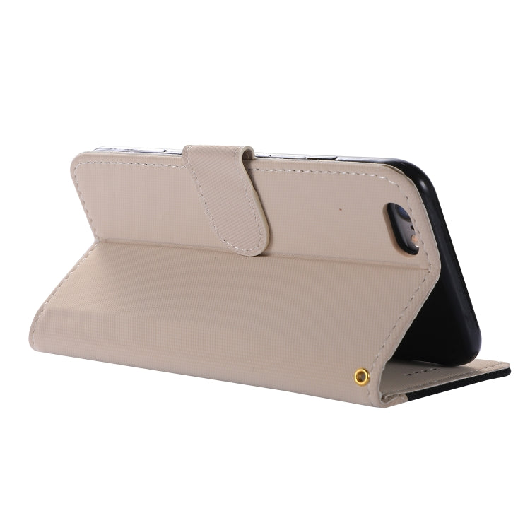 Fabric Stitching Embroidery Horizontal Flip Leather Case With Holder & Card Slots & Wallet for iPhone 6