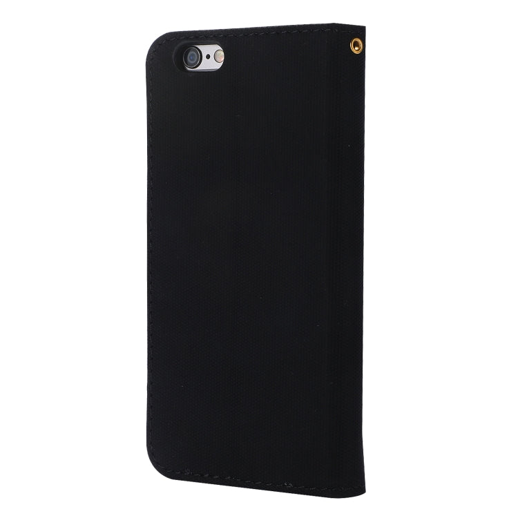 Fabric Stitching Embroidery Horizontal Flip Leather Case With Holder & Card Slots & Wallet for iPhone 6
