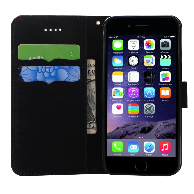 Fabric Stitching Embroidery Horizontal Flip Leather Case With Holder & Card Slots & Wallet for iPhone 6