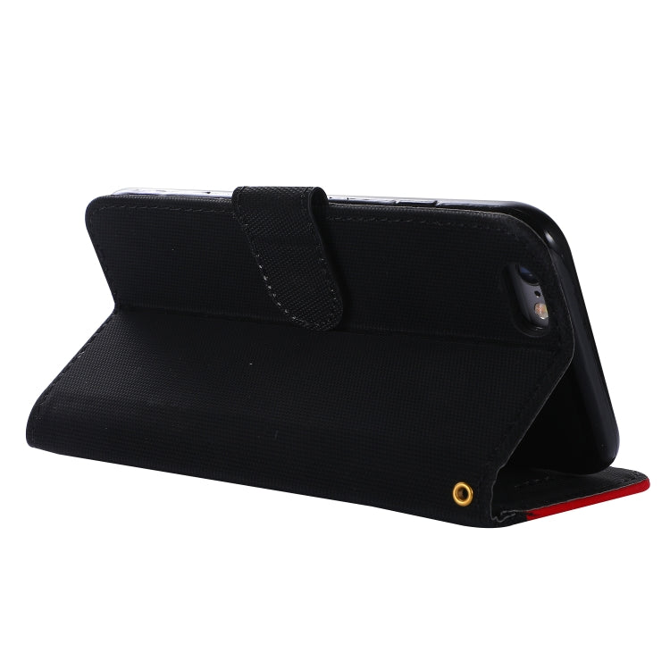 Fabric Stitching Embroidery Horizontal Flip Leather Case With Holder & Card Slots & Wallet for iPhone 6