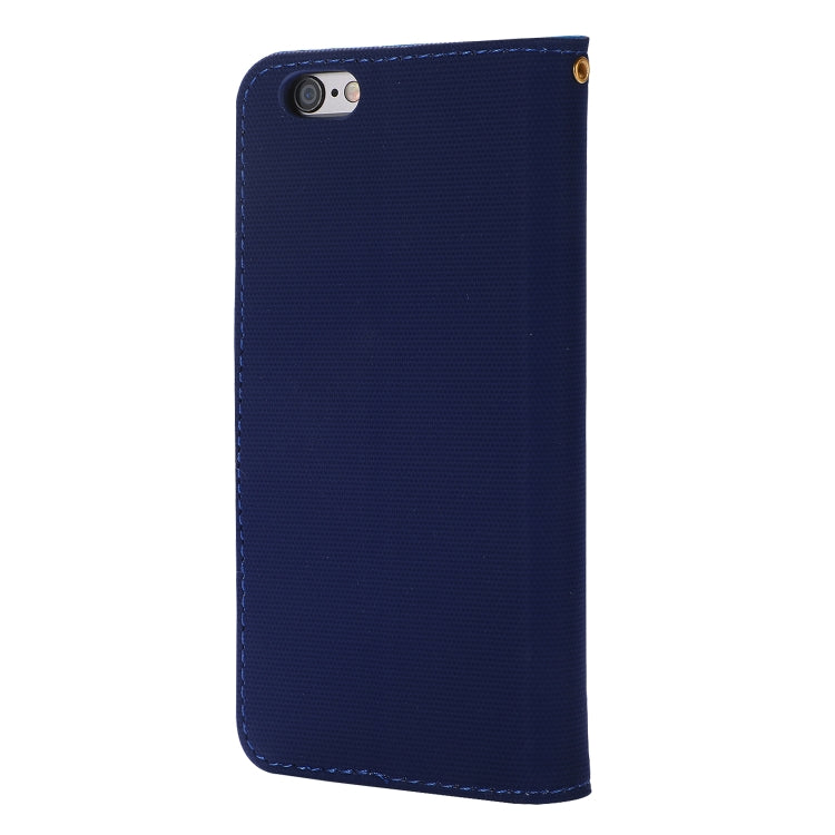 Fabric Stitching Embroidery Horizontal Flip Leather Case With Holder & Card Slots & Wallet for iPhone 6