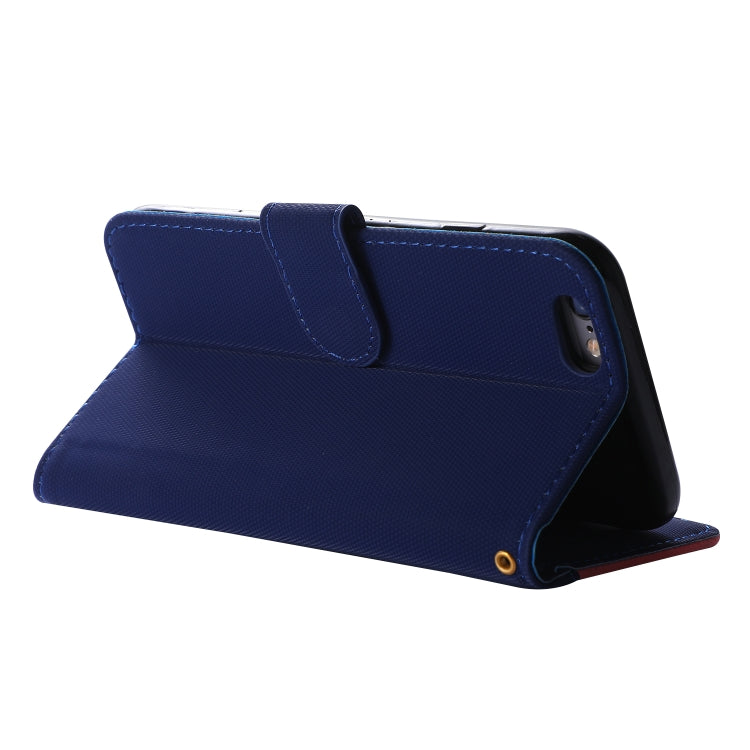 Fabric Stitching Embroidery Horizontal Flip Leather Case With Holder & Card Slots & Wallet for iPhone 6