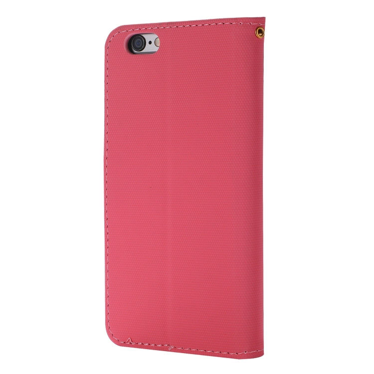 Fabric Stitching Embroidery Horizontal Flip Leather Case With Holder & Card Slots & Wallet for iPhone 6