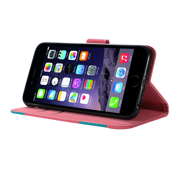 Fabric Stitching Embroidery Horizontal Flip Leather Case With Holder & Card Slots & Wallet for iPhone 6