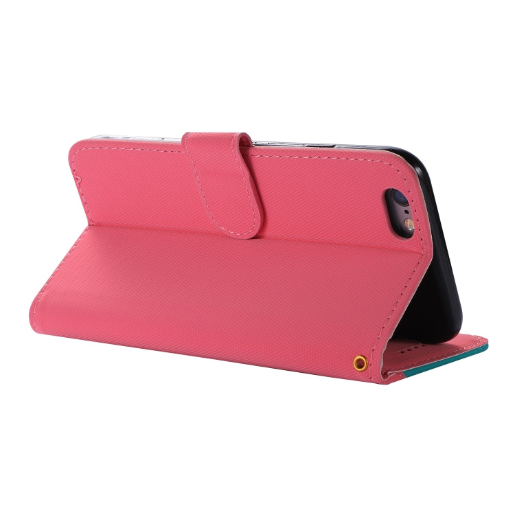 Fabric Stitching Embroidery Horizontal Flip Leather Case With Holder & Card Slots & Wallet for iPhone 6