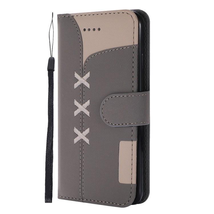 Fabric Stitching Embroidery Horizontal Flip Leather Case With Holder & Card Slots & Wallet for iPhone 6