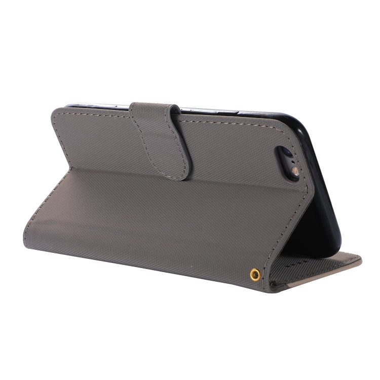 Fabric Stitching Embroidery Horizontal Flip Leather Case With Holder & Card Slots & Wallet for iPhone 6