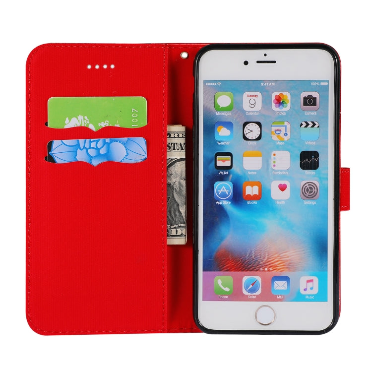 Fabric Stitching Embroidery Horizontal Flip Leather Case With Holder & Card Slots & Wallet for iPhone 6 Plus