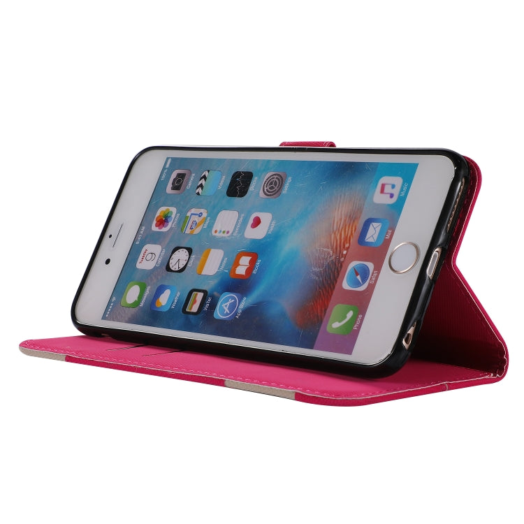 Fabric Stitching Embroidery Horizontal Flip Leather Case With Holder & Card Slots & Wallet for iPhone 6 Plus