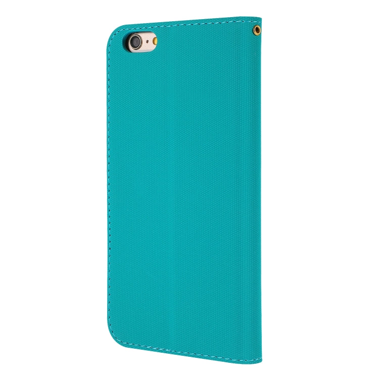 Fabric Stitching Embroidery Horizontal Flip Leather Case With Holder & Card Slots & Wallet for iPhone 6 Plus
