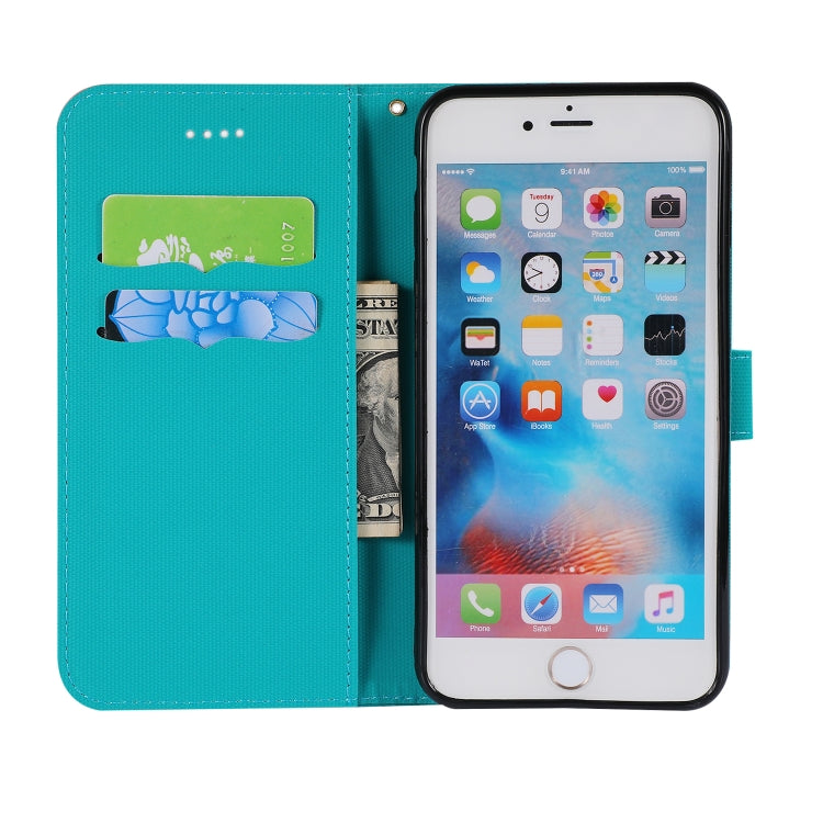 Fabric Stitching Embroidery Horizontal Flip Leather Case With Holder & Card Slots & Wallet for iPhone 6 Plus