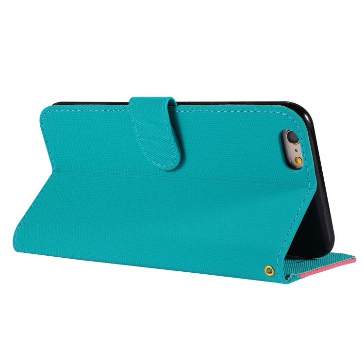 Fabric Stitching Embroidery Horizontal Flip Leather Case With Holder & Card Slots & Wallet for iPhone 6 Plus