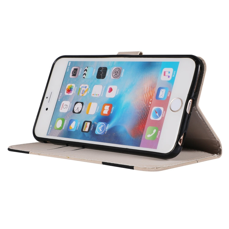 Fabric Stitching Embroidery Horizontal Flip Leather Case With Holder & Card Slots & Wallet for iPhone 6 Plus