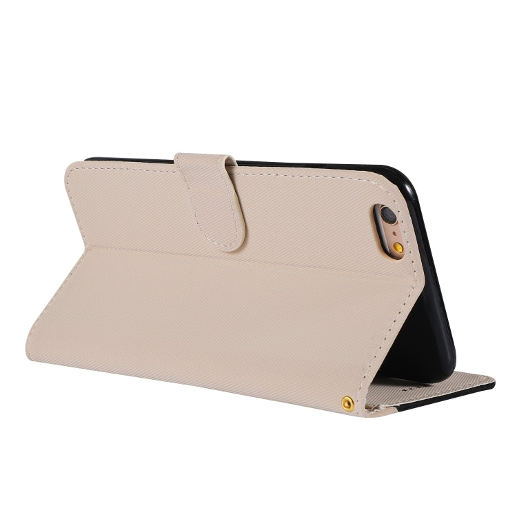 Fabric Stitching Embroidery Horizontal Flip Leather Case With Holder & Card Slots & Wallet for iPhone 6 Plus