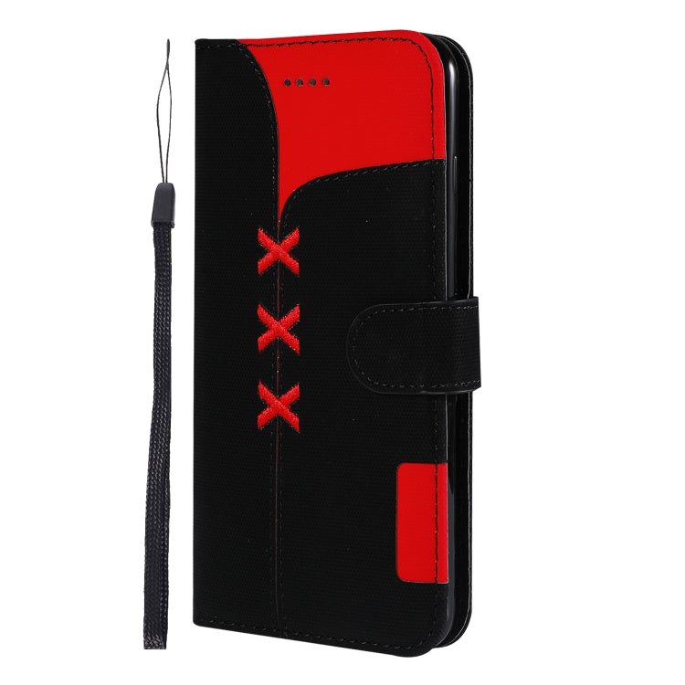 Fabric Stitching Embroidery Horizontal Flip Leather Case With Holder & Card Slots & Wallet for iPhone 6 Plus