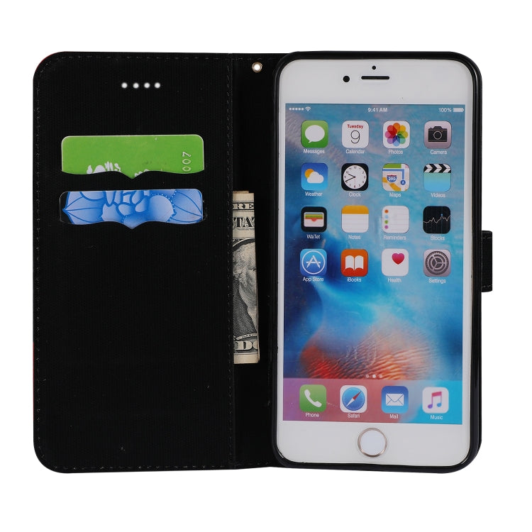 Fabric Stitching Embroidery Horizontal Flip Leather Case With Holder & Card Slots & Wallet for iPhone 6 Plus