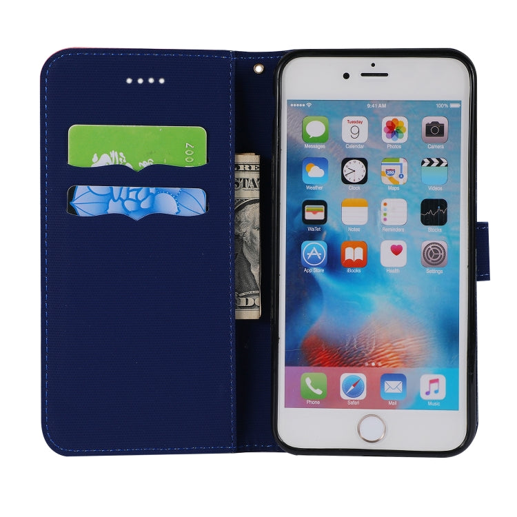 Fabric Stitching Embroidery Horizontal Flip Leather Case With Holder & Card Slots & Wallet for iPhone 6 Plus