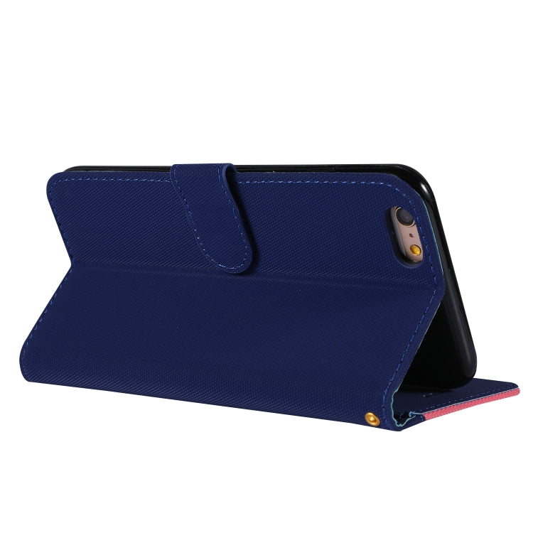 Fabric Stitching Embroidery Horizontal Flip Leather Case With Holder & Card Slots & Wallet for iPhone 6 Plus