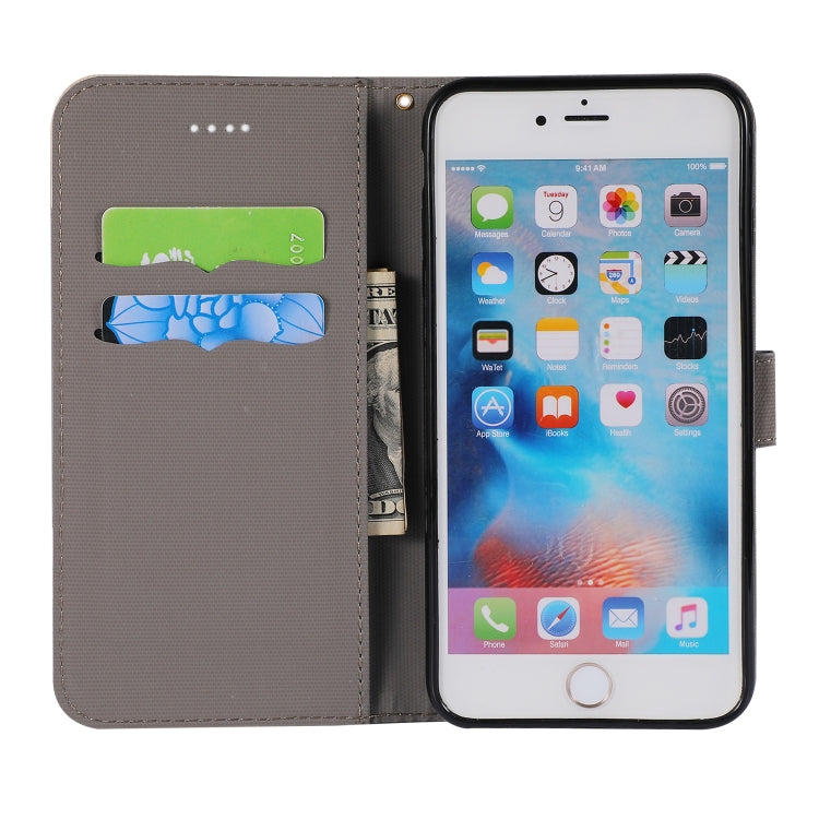 Fabric Stitching Embroidery Horizontal Flip Leather Case With Holder & Card Slots & Wallet for iPhone 6 Plus
