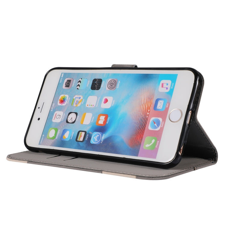 Fabric Stitching Embroidery Horizontal Flip Leather Case With Holder & Card Slots & Wallet for iPhone 6 Plus