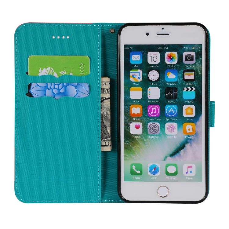 Fabric Stitching Embroidery Horizontal Flip Leather Case With Holder & Card Slots & Wallet for iPhone 8 Plus / 7 plus