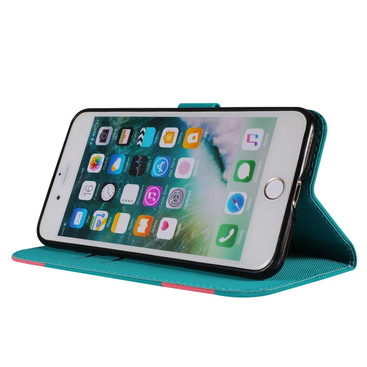 Fabric Stitching Embroidery Horizontal Flip Leather Case With Holder & Card Slots & Wallet for iPhone 8 Plus / 7 plus