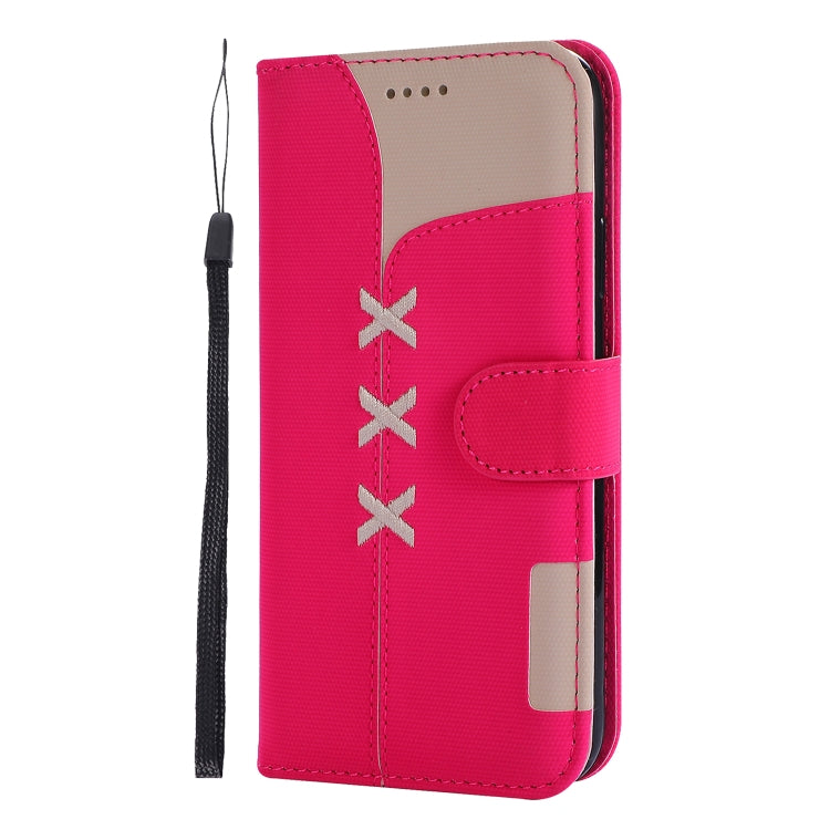 For iPhone XR Fabric Stitching Embroidery Horizontal Flip Leather Case With Holder & Card Slots & Wallet