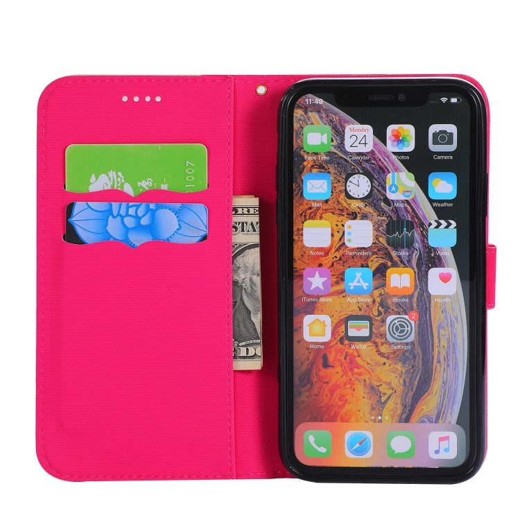 For iPhone XR Fabric Stitching Embroidery Horizontal Flip Leather Case With Holder & Card Slots & Wallet