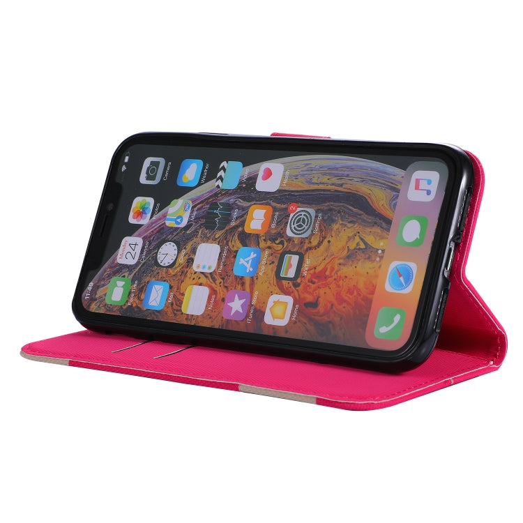For iPhone XR Fabric Stitching Embroidery Horizontal Flip Leather Case With Holder & Card Slots & Wallet