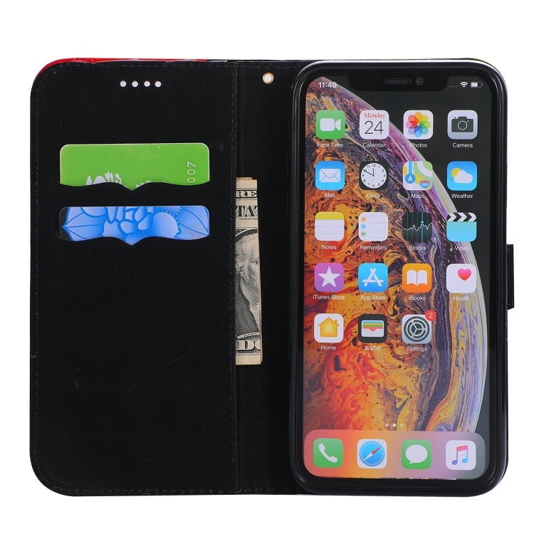 For iPhone XR Fabric Stitching Embroidery Horizontal Flip Leather Case With Holder & Card Slots & Wallet