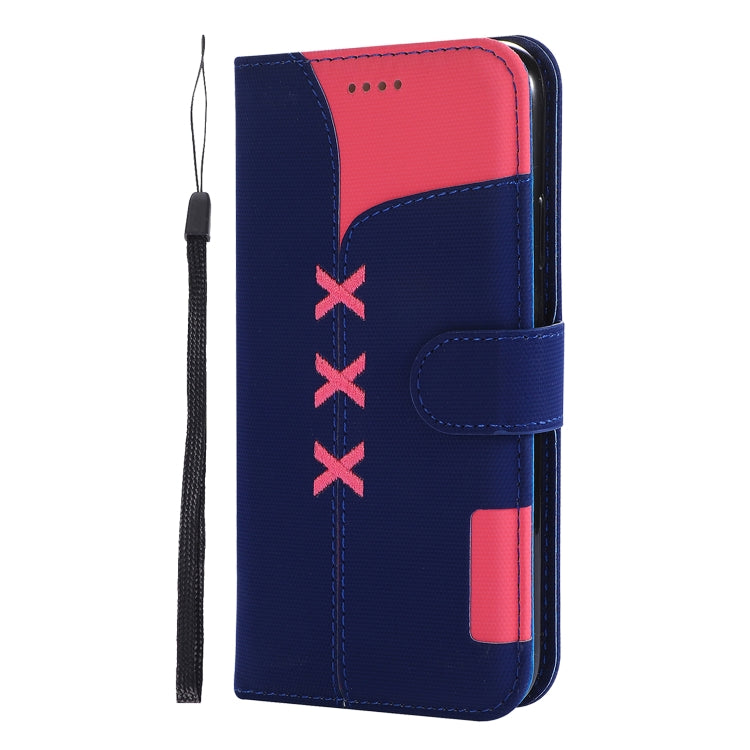 For iPhone XR Fabric Stitching Embroidery Horizontal Flip Leather Case With Holder & Card Slots & Wallet