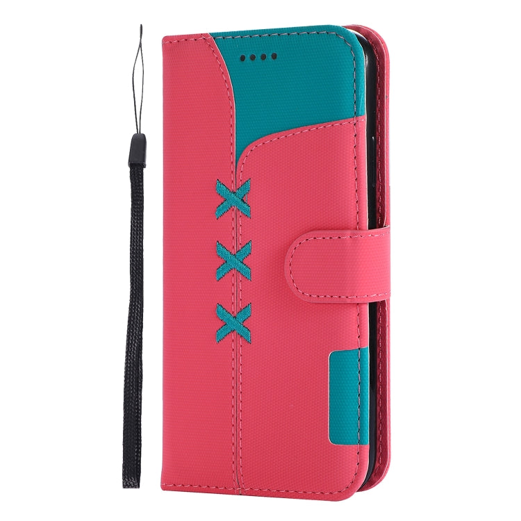 For iPhone XR Fabric Stitching Embroidery Horizontal Flip Leather Case With Holder & Card Slots & Wallet