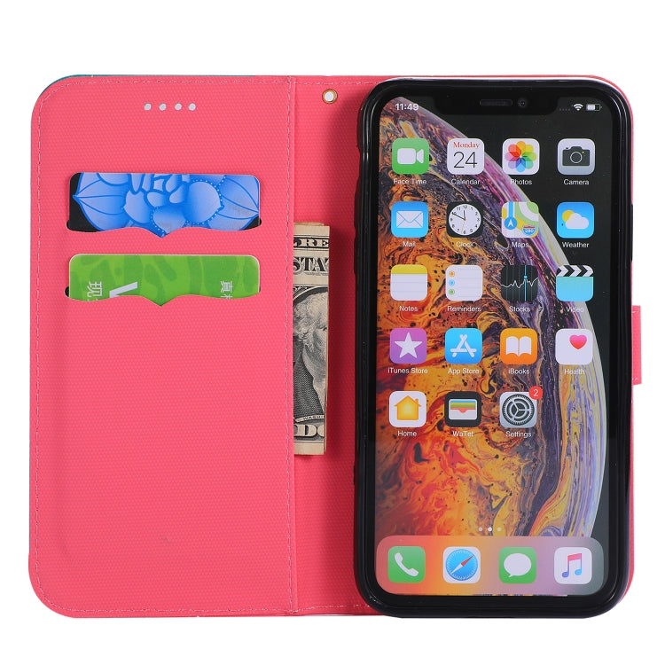 For iPhone XR Fabric Stitching Embroidery Horizontal Flip Leather Case With Holder & Card Slots & Wallet