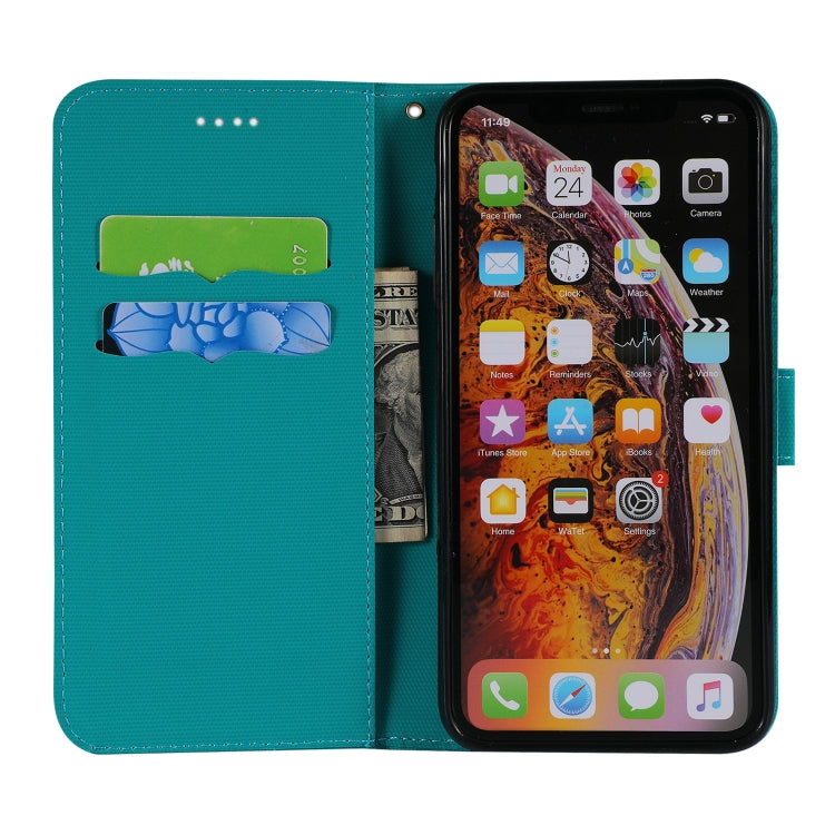 For iPhone XS Max Fabric Stitching Embroidery Horizontal Flip Leather Case With Holder & Card Slots & Wallet