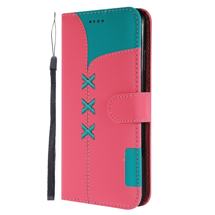 For iPhone XS Max Fabric Stitching Embroidery Horizontal Flip Leather Case With Holder & Card Slots & Wallet