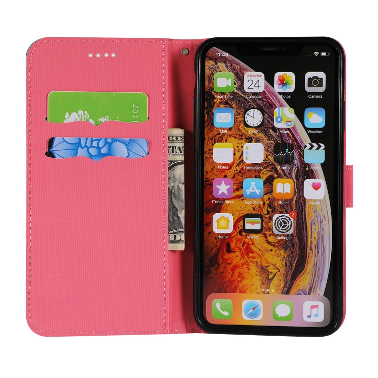 For iPhone XS Max Fabric Stitching Embroidery Horizontal Flip Leather Case With Holder & Card Slots & Wallet