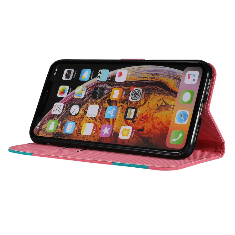 For iPhone XS Max Fabric Stitching Embroidery Horizontal Flip Leather Case With Holder & Card Slots & Wallet