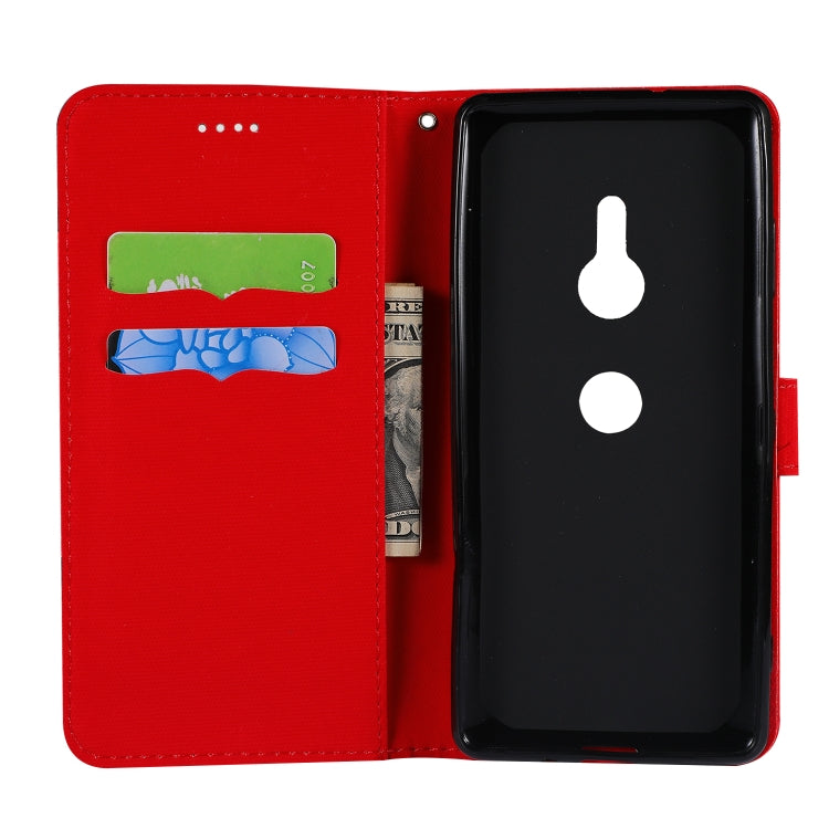 Fabric Stitching Embroidery Horizontal Flip Leather Case With Holder & Card Slots & Wallet for Sony Xperia Z3